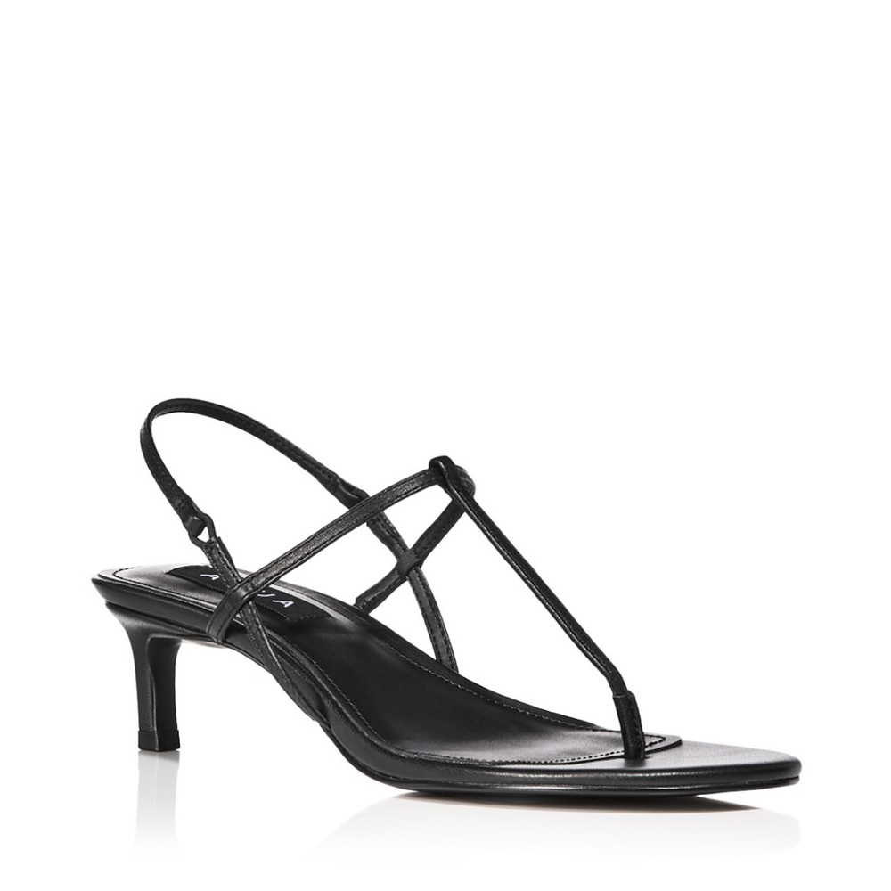 Aqua Black Kitten Heels